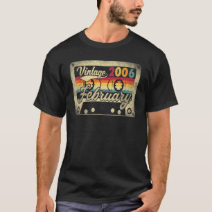 Vintage februari 2006 17:e födelsedagen 17 år gamm t shirt