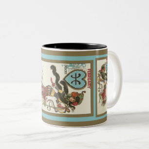 Vintage februari Pisces Zodiac Sol Mugg