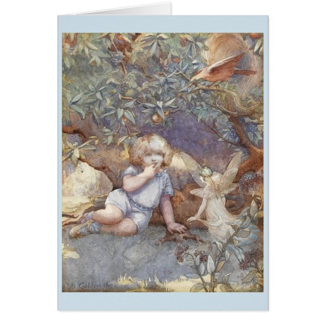 Vintage - felik fantasi, hälsningskort (Framsidan)