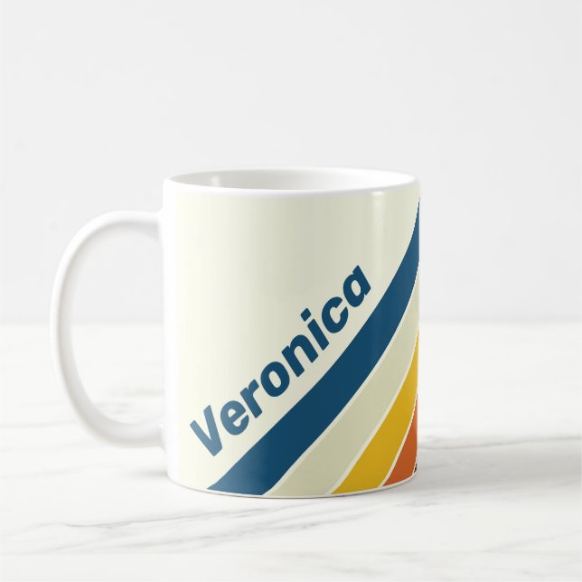 Vintage Fem Streck med Namn Kaffemugg (Vänster)