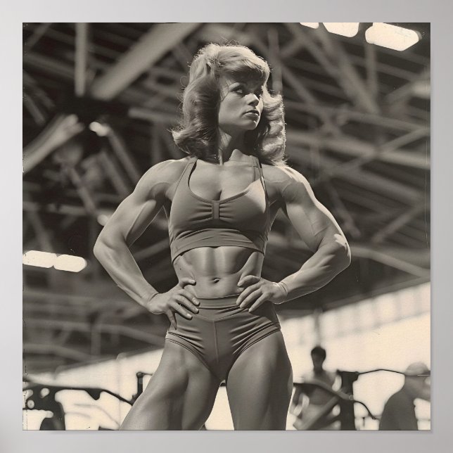 Vintage Female BodyBuilder Poster (Framsidan)