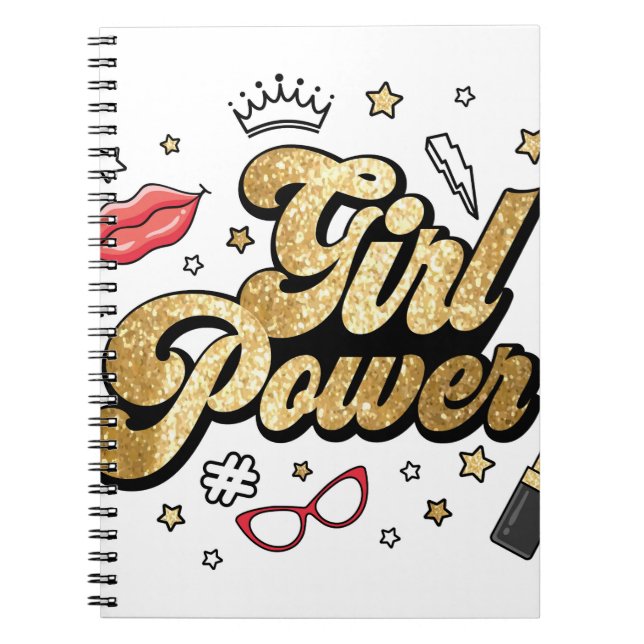 Vintage Feminist Glitter. Anteckningsbok (Framsidan)