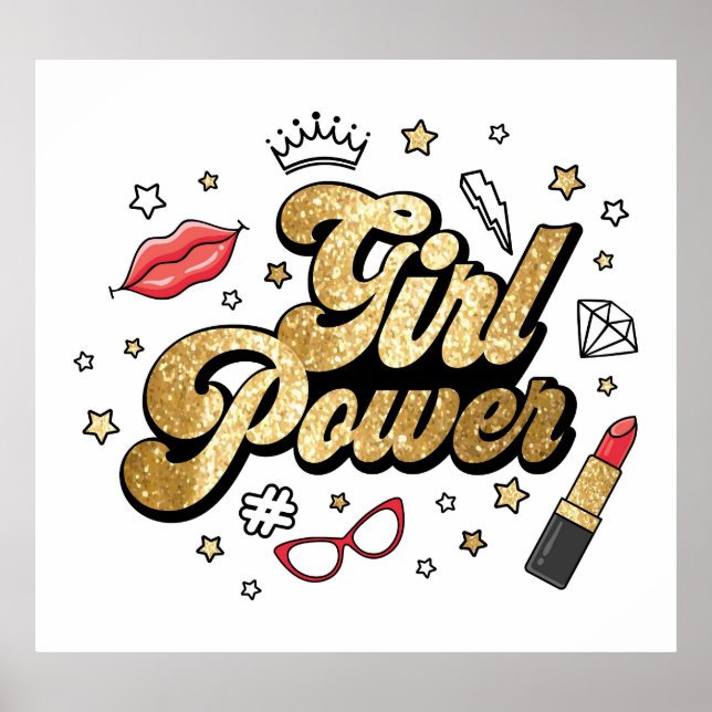 Vintage Feminist Glitter. Poster (Framsidan)