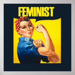 Vintage Feminist Rosie Riveter Poster