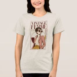 Vintage Femme 1960-talsmode Kvinnors Grafik T Shirt
