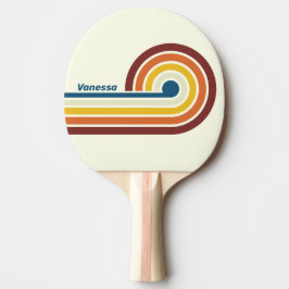 Vintage-femränder med namn pingisracket