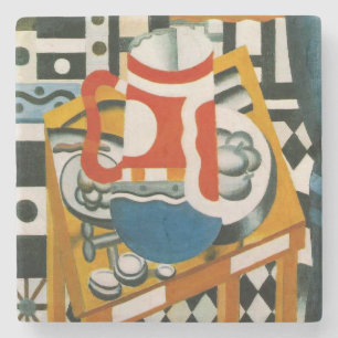 Vintage Fernand Leger lever fortfarande med öl Mu Stenunderlägg