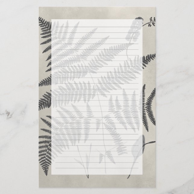 Vintage Ferns Brevpapper (Framsida)