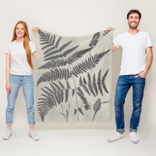Vintage Ferns Fleecefilt