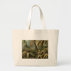 Vintage Ferns Handflatan Träd Botanical Teckning Jumbo Tygkasse