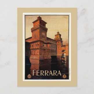 Vintage Ferrara Italienska reseaffisch Vykort