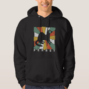 Vintage Ferret Retro Stil Animal Hoodie