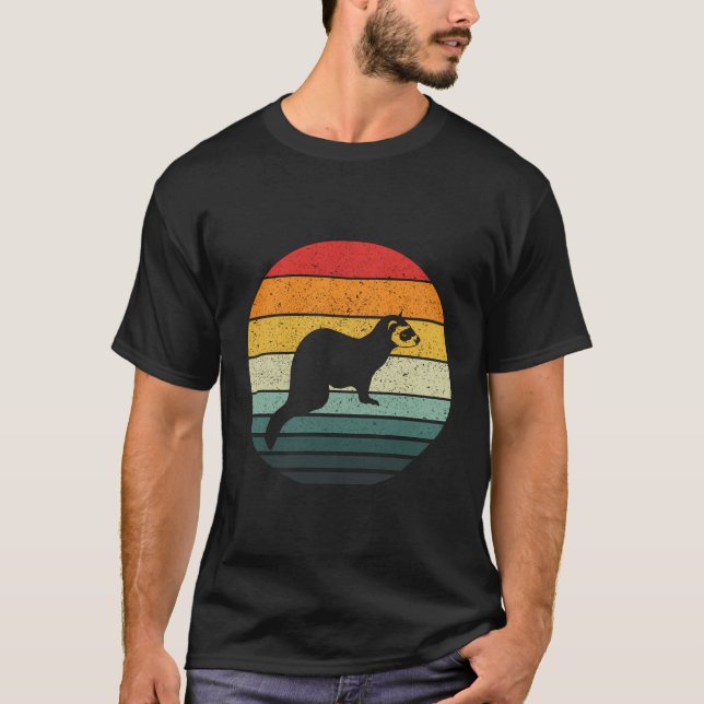 Vintage Ferret Retro Tee (Framsida)