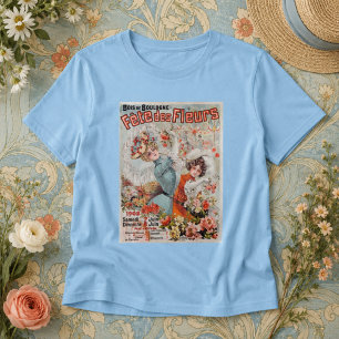 Vintage Fête des Fleurs 1902 Art Nouveau Blommig  Tee