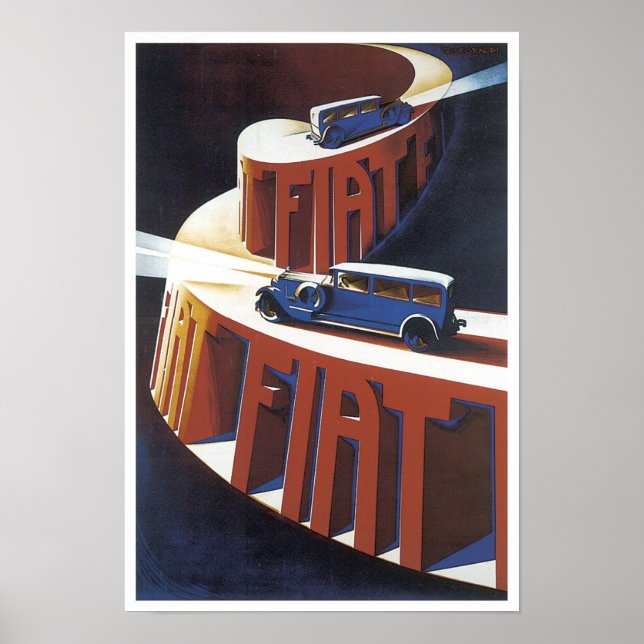 Vintage Fiat AD Poster (Framsidan)