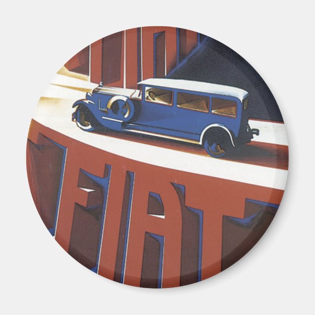 Vintage Fiat Magnet (Framsidan)