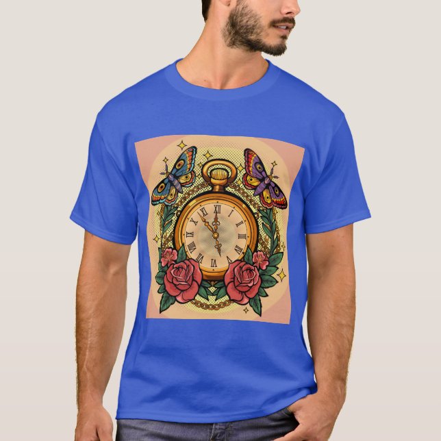 Vintage fickur och fjäril Estetisk Graf T Shirt (Framsida)