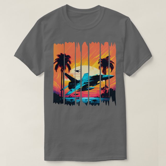 Vintage Fighter Jet T Shirt (Design framsida)