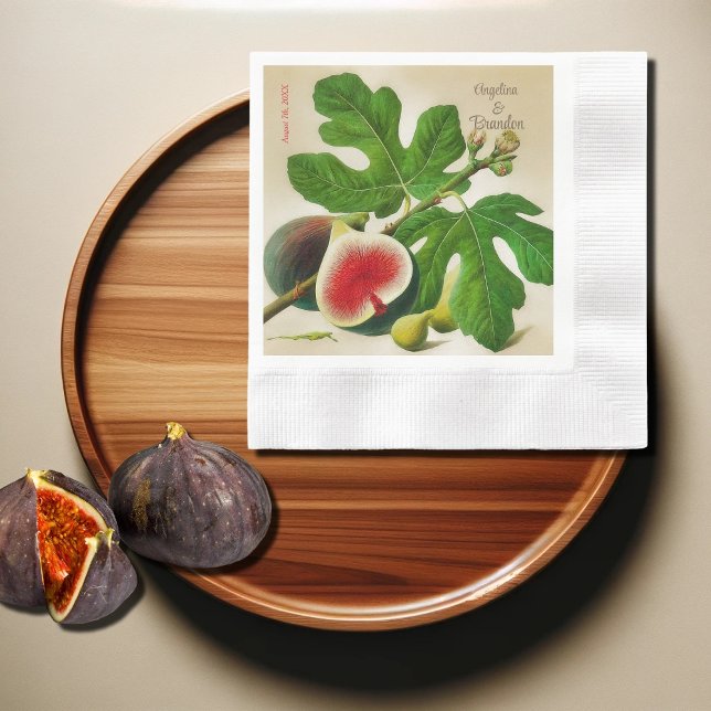 Vintage figs bröllop pappersservett (Skapare uppladdad)