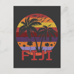 Vintage Fiji Summer Beach Travel Vykort