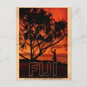 Vintage Fiji Travel Postcard Vykort
