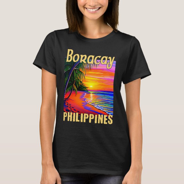 Vintage Filippinerna Boracay T Shirt (Framsida)