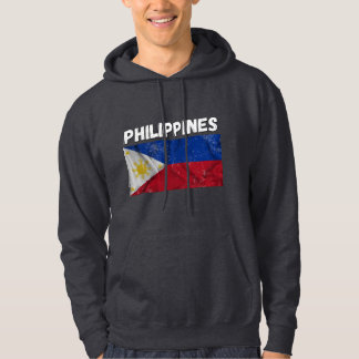Vintage Filippinerna Filippinernas Flagga Pride Hoodie