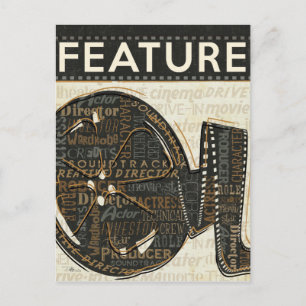 Vintage Film Reel Vykort