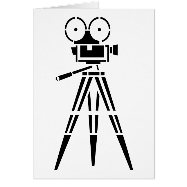 Vintage filmar filmuppsättningkameran hälsningskort (Framsidan)