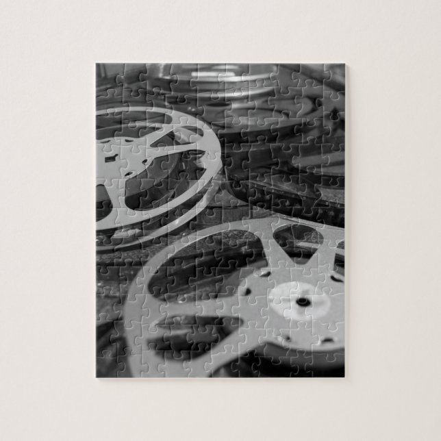 Vintage filmar svartvita rullar pussel (Vertikal)