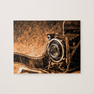 Vintage filmkamera - fotografi pussel
