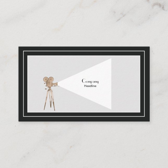 Vintage Filmkamera Visitkort (Framsida)