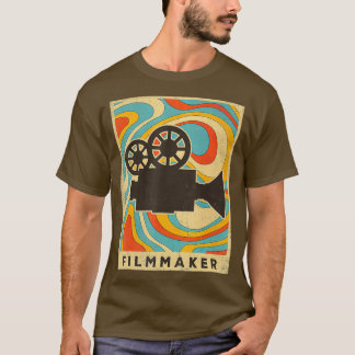 Vintage Filmmaking Retro Poster T Shirt