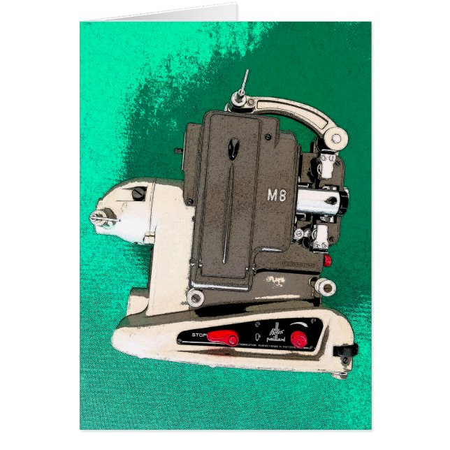 Vintage-filmprojektor Hälsningskort (Framsidan)