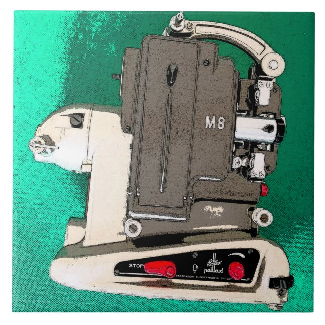 Vintage-filmprojektor Kakelplatta (Framsidan)