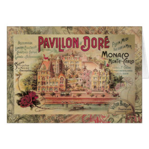 Vintage Finare Monaco kollage Monte Carlo Travel Hälsningskort