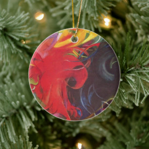 Vintage Fine Art i Forms av Franz Marc Julgransprydnad Keramik