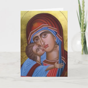 Vintage Fine Art Mary och Baby Jesus Helgkort