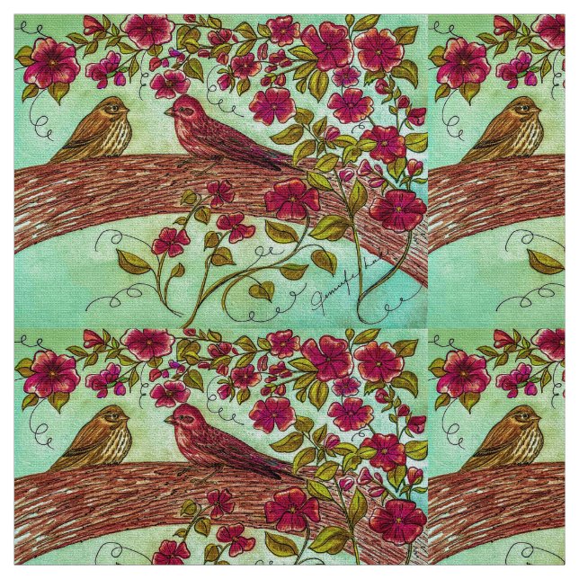 Vintage Finkar Tyg (Provkarta)