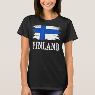 Vintage Finland Flagga I Kärlek Finland T Shirt