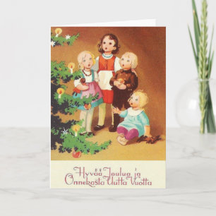 Vintage Finskt julkort och nyårskort Helgkort