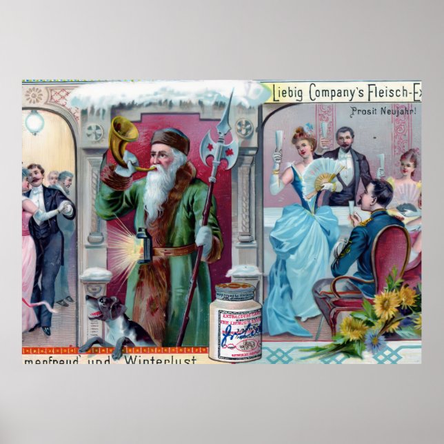 Vintage Firande: Liebig reklam Poster (Framsidan)