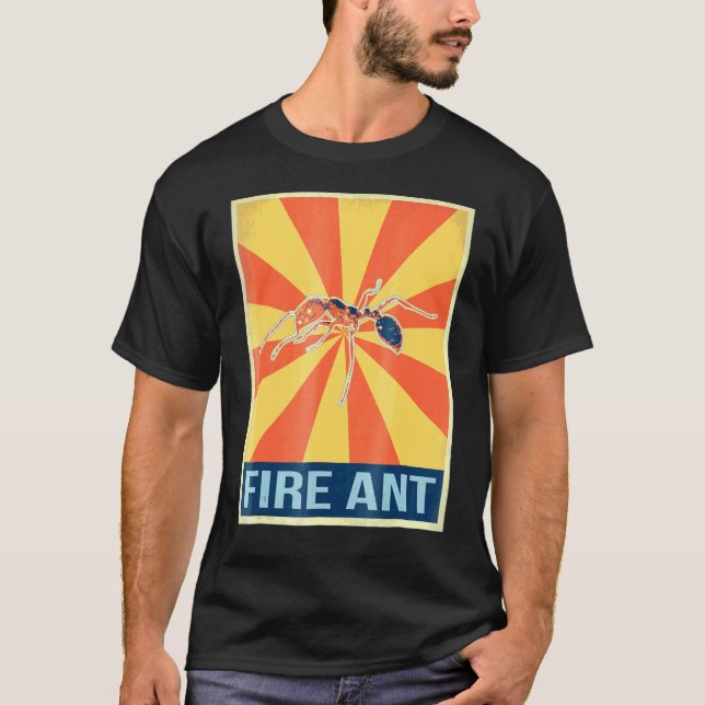 Vintage Fire Ant T Shirt (Framsida)