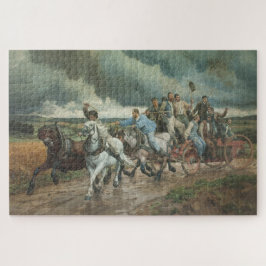 Vintage Fire Engine (av Eugène Burnand) Pussel