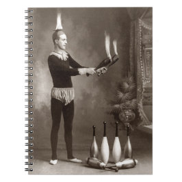 Vintage Fire Juggler Anteckningsbok