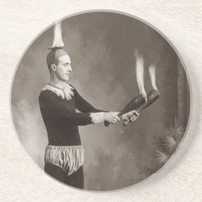 Vintage Fire Juggler Underlägg (Framsidan)