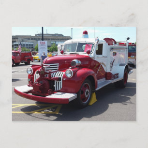 Vintage Fire Lastbil vycard Vykort