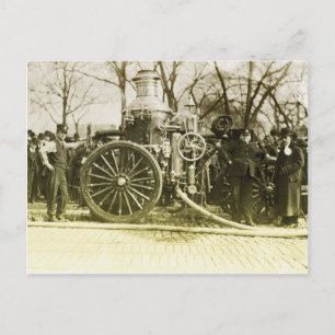 Vintage Fire Lastbil Vykort