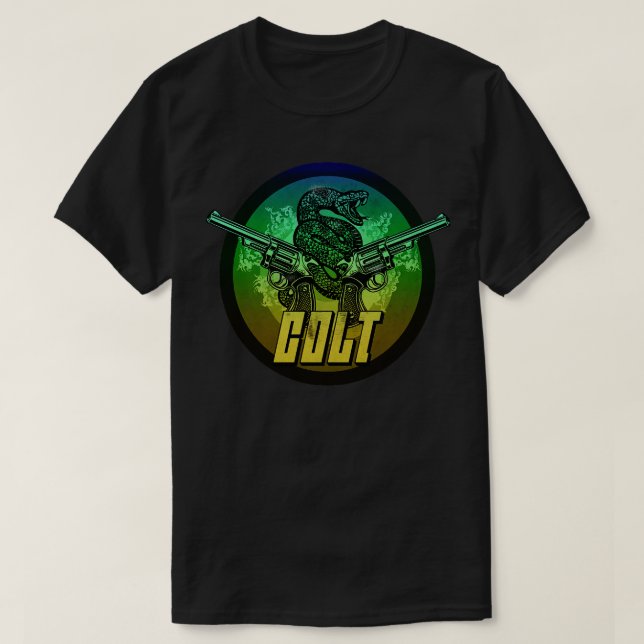 Vintage Firearms Grönt Shield T Shirt (Design framsida)