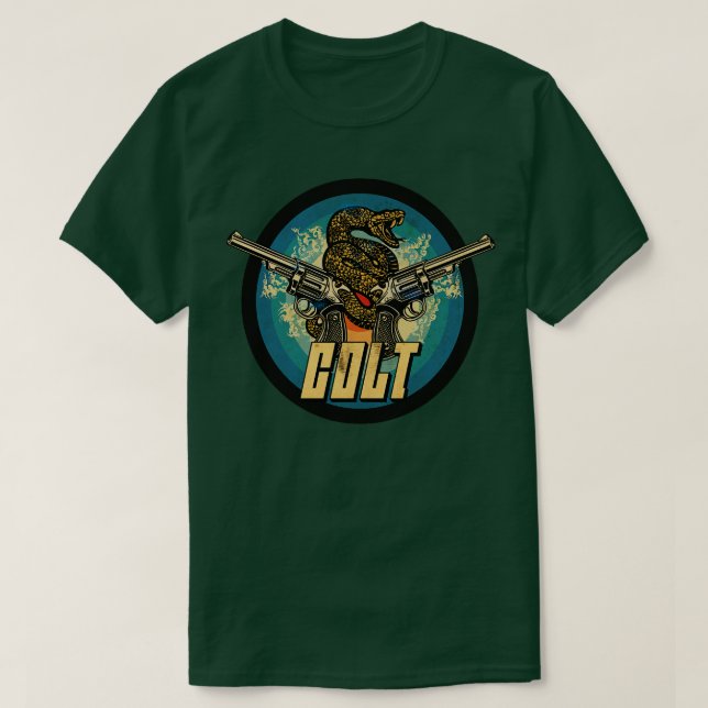 Vintage Firearms Shield T Shirt (Design framsida)
